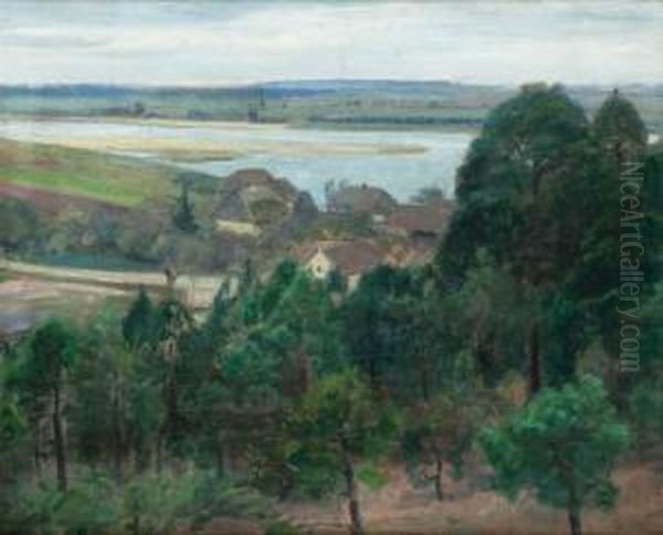 Widok Z Kazimierza Nad Wisla Oil Painting by Florian Piekarski