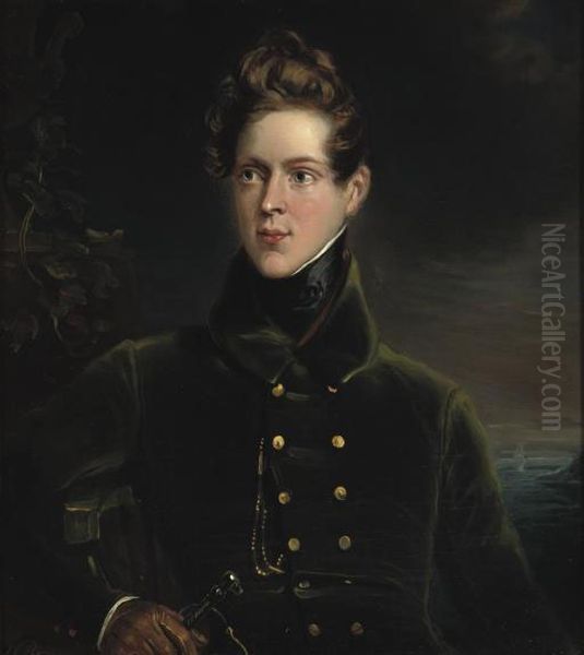 A Young Marine Officer Oil Painting by Nicholas Pieneman