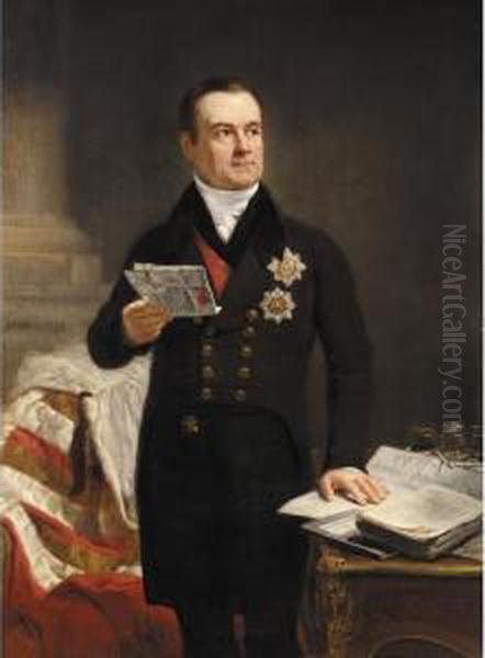 Portrait Of Richard Trench, 2nd Earl Of Clancarty (1767-1837) Oil Painting by Jan Willem Pienemann