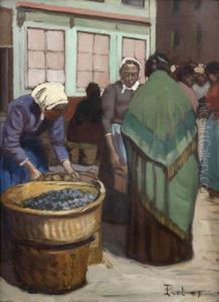  Les Femmes Au Marche En Amerique Latine  Oil Painting by Fernand Piet