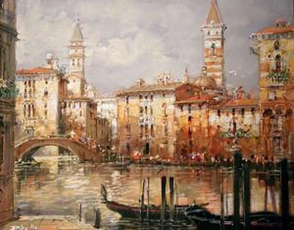 Venice Oil Painting by Jean-Baptiste Pigalle