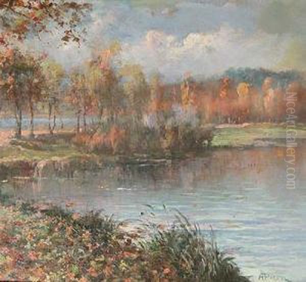 Paisaje Lacustre. Oil Painting by Manuel Pigem Ras