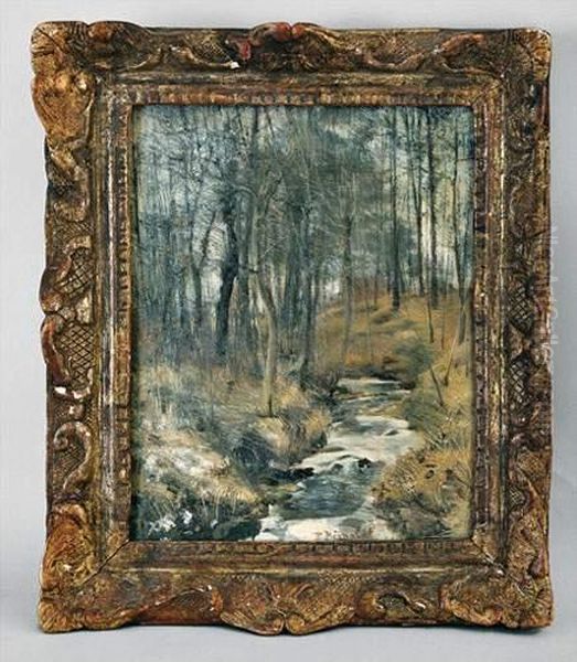 Ruisseau Enforet Oil Painting by Pierre Pignolat