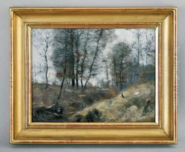 Paysage De Sous-boiset Corbeaux Oil Painting by Pierre Pignolat