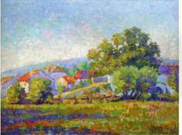 Paysage Pointilliste Oil Painting by Pierre Pignolat