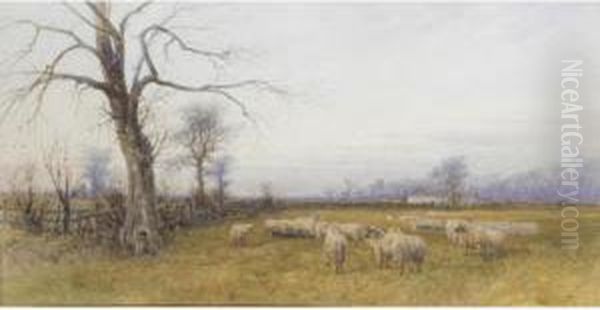 A Winter's Afternoon Oil Painting by Charles Pigott