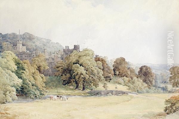 View Of Haddon Hall, Derbyshire Oil Painting by Walter Henry Pigott