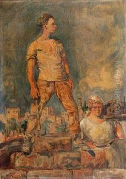 The Labourer Oil Painting by Leopold Pilichowski