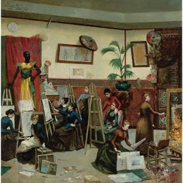 A Studio Of Their Own Oil Painting by Elizabeth Pillard