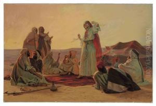 The Arab Dancer Oil Painting by Otto Pilny