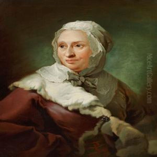 Portrait Of Elisabeth Marie D'abbestee Oil Painting by Carl Gustav Pilo