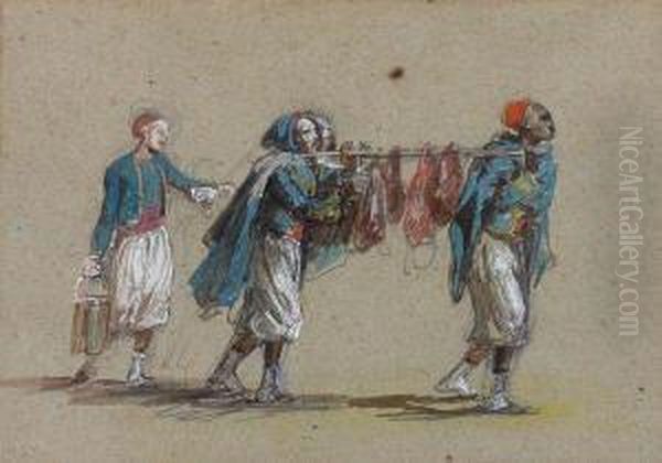 Zouaves Charges De Lintendance Oil Painting by Isidore Alexandre Augustin Pils