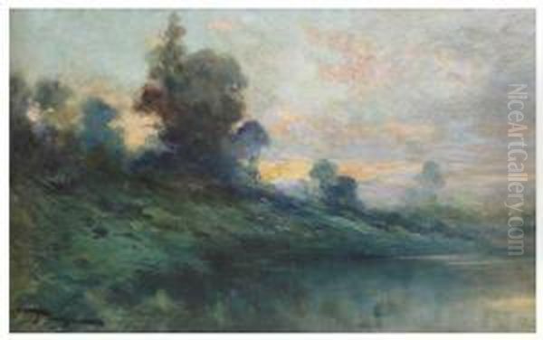 Paisaje Oil Painting by Ignacio Pinazo Camarlench