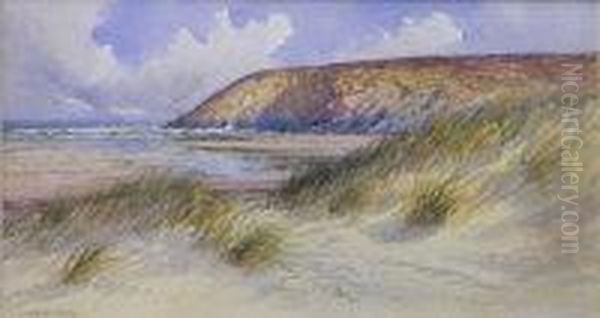 Mawgan Porth Oil Painting by Douglas Houzen Pinder