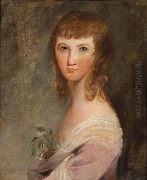 Portrait Of Elizabeth Calhoun Buchanan Oil Painting by Robert Edge Pine