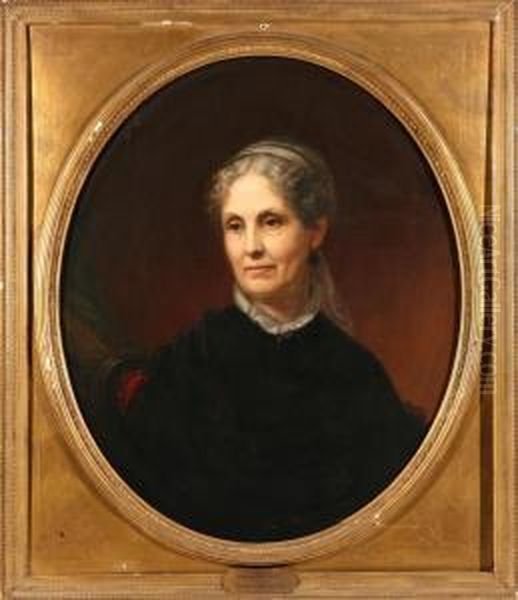 Portrait Of Henrietta Cady Oil Painting by Theodore E. Pine