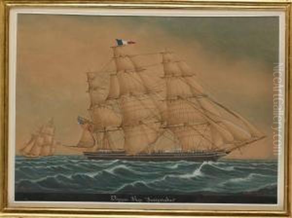 Clipper Ship, Sweepstakes Oil Painting by Jose Pineda Guerra