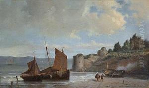 Cotes Bretonnes Oil Painting by Edouard Pinel