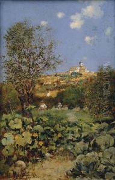 Paisaje Oil Painting by Jose Pinelo Llull