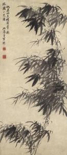 Hanging Scroll Oil Painting by Luo Ping