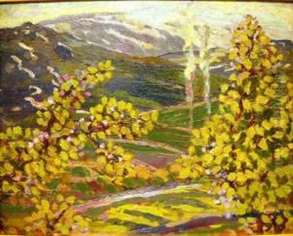 Valle Y Sierras Oil Painting by Octavio Pinto