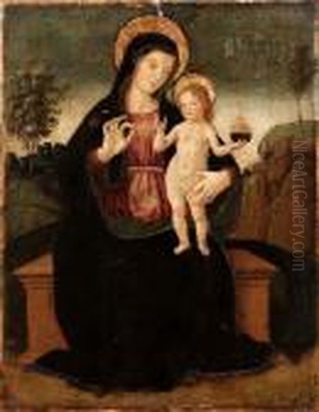 Madonna Col Bambino Oil Painting by Bernardo Pintoricchio