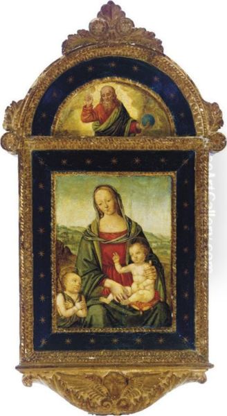 The Madonna And Child With Saint John The Baptist Oil Painting by Bernardo Pintoricchio