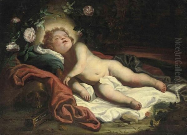 The Sleeping Christ Child Oil Painting by Domenico Piola