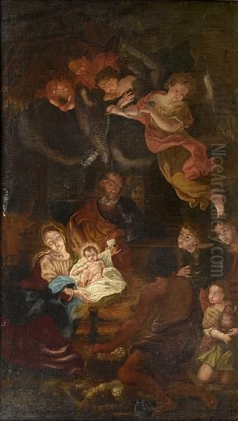 The Adoration Of The Shepherds Oil Painting by Paolo Girolamo Piola