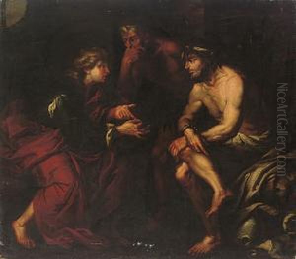 Joseph Interpreting The Dreams Of Pharaoh's Butler And Baker Oil Painting by Paolo Girolamo Piola