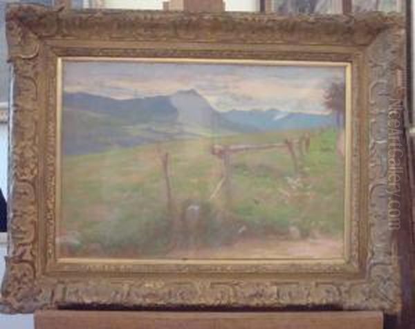 Alpages Oil Painting by Maurice E. Piot