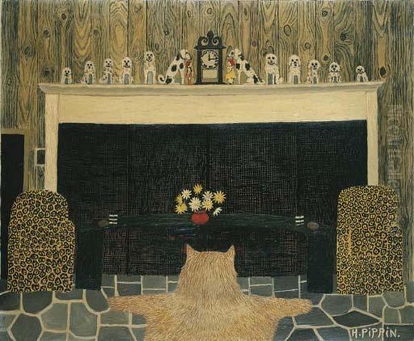 The Den Oil Painting by Horace Pippin