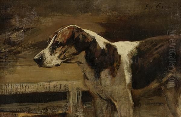 Fox Hound Oil Painting by George Pirie