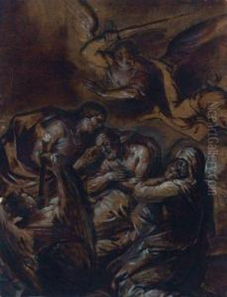 La Mort De Saint Joseph Oil Painting by Vincenzo Pisanelli