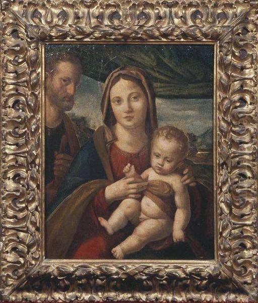 Sacra Famiglia Oil Painting by Nicola Pisano