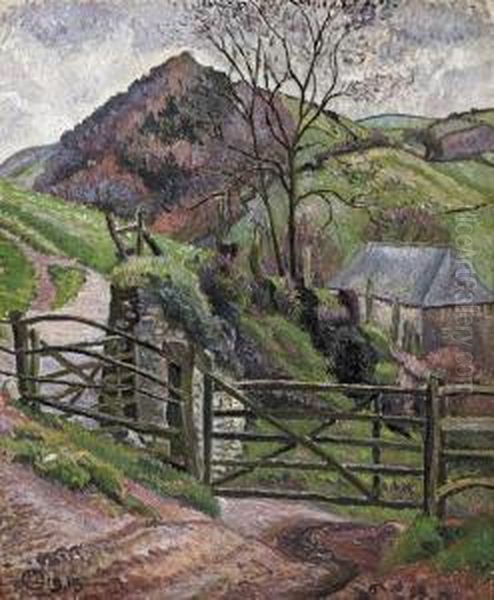 Ryland's Copse Oil Painting by Lucien Pissarro