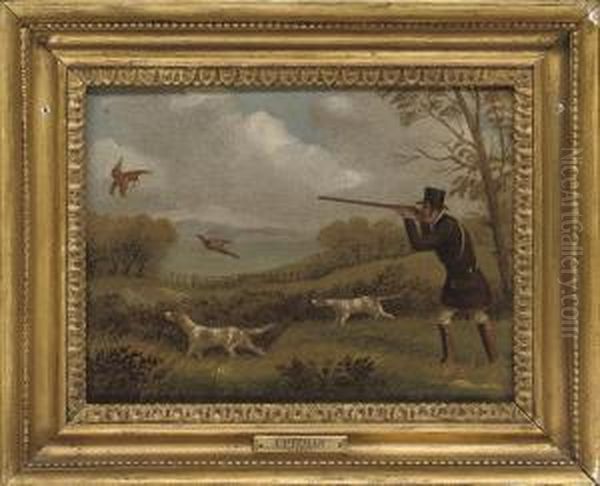 Pheasant Shooting; And Grouse Shooting Oil Painting by John Pitman