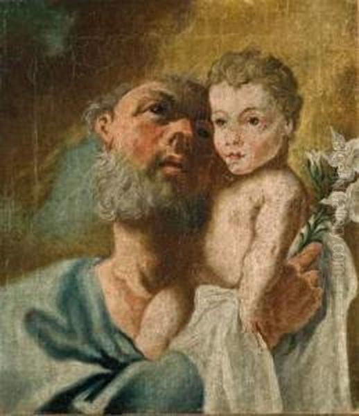 Vieil Homme Et Enfant Oil Painting by Giovanni Battista Pittoni the younger