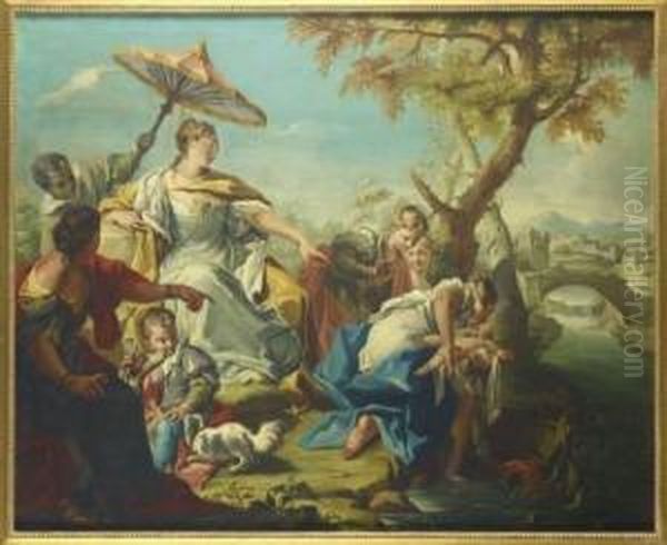 Moise Sauve Des Eaux Oil Painting by Sebastiano Ricci