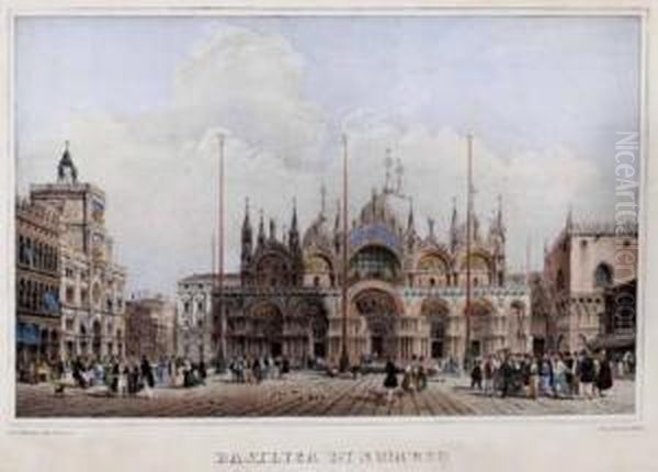 Basilica Di S. Marco Oil Painting by Giovanni Pividor