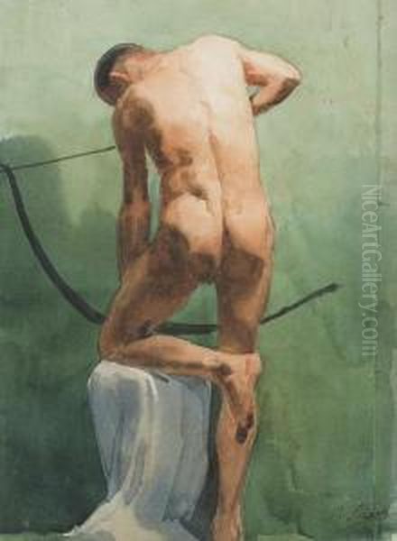 Nudo Di Schiena Oil Painting by Oreste Pizio