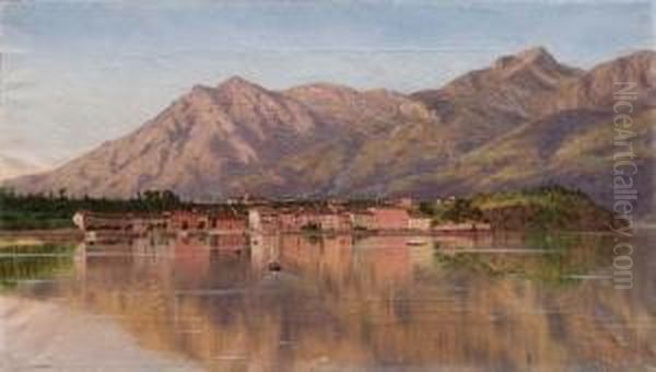 Veduta Di Malgrate Oil Painting by Carlo Pizzi