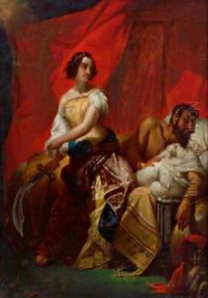 Judith Undholofernes Oil Painting by Monogrammist Pl Or Dl