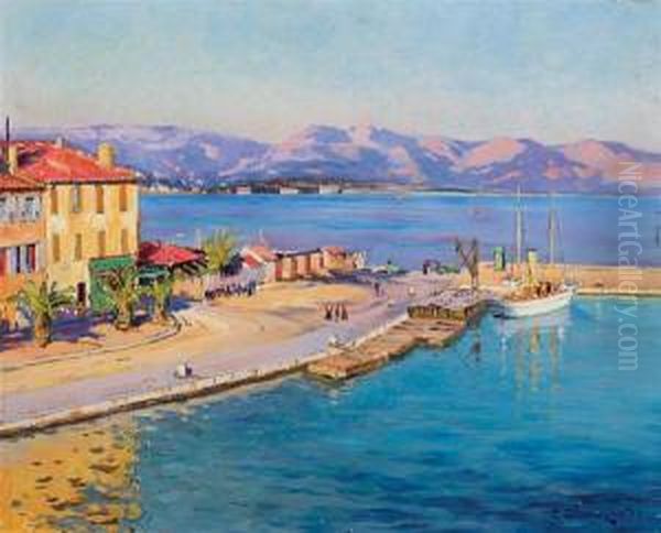 Dockside Oil Painting by Paul Place-Canton