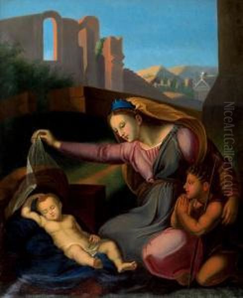 Nativity Oil Painting by Antoine Sebastien Plamondon