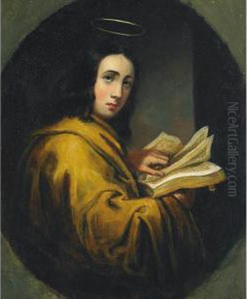 Portrait Of A Saint Oil Painting by Antoine Sebastien Plamondon