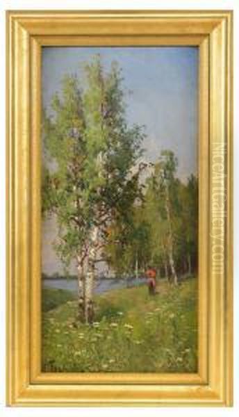 Summer Landscape Oil Painting by Semyon Platonov