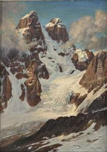 Paysage De Montagne Oil Painting by Ernst Heinrich Platz