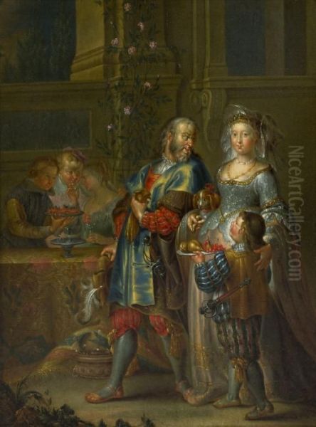 Royal Family Oil Painting by Johann Georg Platzer