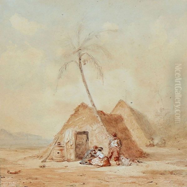 A Camp, Tahiti Oil Painting by Poul August Plum